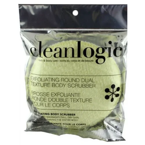 Clean Logic Exfoliating Body Scrubber (Round Dual Texture) grips for a comfortable use